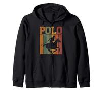 Polo Players Horseback Riding Horse Equestrian Sports Zip Hoodie
