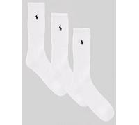Polo Ralph Lauren 3 Pack Crew Sports Socks, White, Men White