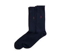 Polo Ralph Lauren 3 Pack Egyption Cotton Crew Socks, Navy, Size 43-46, Men Navy