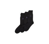 Polo Ralph Lauren 3 Pack Mercerized Socks, Black, Size 39-42, Men Black