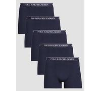 Polo Ralph Lauren 5 Pack Stretch Cotton Trunks, Navy, Size S, Men Navy