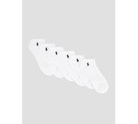 Polo Ralph Lauren 6 Pack Crew Sports Socks, White, Men White