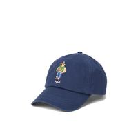 Polo Ralph Lauren Baseball Cap Cotton Navy Blue with Character Embroidery, Polo Bear 710950653-001, blue, One Size