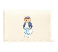 POLO RALPH LAUREN Bear Credit card case Genuine Leather 10 cm white