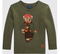 POLO RALPH LAUREN Boy's Cotton Teddy Bear Print Crewneck Jumper - Size: 4 - male