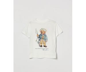 POLO RALPH LAUREN Boy's Crewneck Cotton T-Shirt with Teddy Bear Print - Size: 7 - male