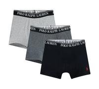 POLO RALPH LAUREN Boys' 3-Pack Boxer Briefs, Grey/Black, M