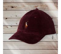 Polo Ralph Lauren Burgundy Corduroy Classic Baseball Cap Hat Cord Adjustable