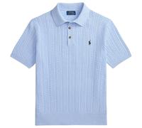 Polo Ralph Lauren Cable-Knit Cotton Polo-Collar Jumper - Office Blue XXL XXL