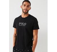 Ralph Lauren Logo Cotton Sleep Short Sleeve T-Shirt Black White - XXL