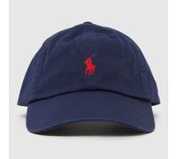 Polo Ralph Lauren Chino Ball Cap in Navy & Red, Logo Embroidered, Cotton One Size