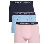 Polo Ralph Lauren Mens Polo Ralph Lauren Classic Pack Of Three Stretch-Cotton Trunks Chat Blu Aop/Pnk/Navy S