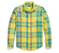 Polo Ralph Lauren Classic Fit Plaid Flannel Workshirt Yellow/Green Multi