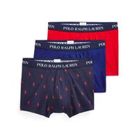 Polo Ralph Lauren Men's Classic 3 Pack Trunks - Newport Navy Allover/Heritage Royal/Regal Red - L