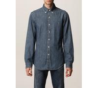 Polo Ralph Lauren Men's Shirt Dark Wash Long-Sleeve Button-Down Slim-Fit Cotton Chambray Size S