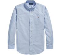 Polo Ralph Lauren Mens Blue Long-sleeved Button-down Custom-fit Cotton Oxford Shirt L