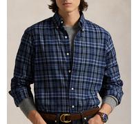 Polo Ralph Lauren Mens Custom Fit Brushed Twill Pony Player Shirt - Colour: 001 6615A Blue Multi - Size: XL