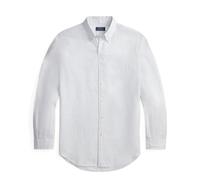 Polo Ralph Lauren Custom Fit Striped Linen Shirt White Blue