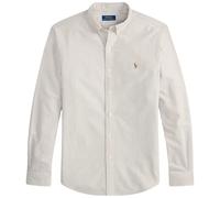 Polo Ralph Lauren Mens Custom Fit Striped Oxford Shirt - Colour: 503 Nutmeg Brown White - Size: Large