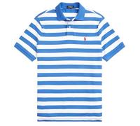 Polo Ralph Lauren Custom Slim Fit Striped Mesh Polo Shirt (UK, Alpha, L, Regular, Regular, Blue)
