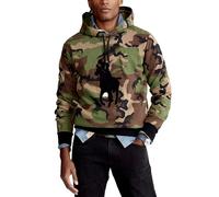 Polo Ralph Lauren Double Knit Camo Hoodie Sweater Sweatshirt Jumper Pullover M