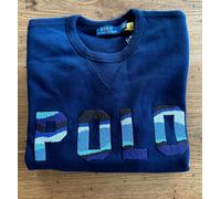 Polo Ralph Lauren Embellished Sweatshirt Sweater Pullover Jumper Navy XS