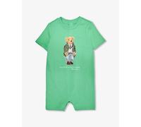 Polo Ralph Lauren Green Baby Boy Bear Short-sleeve Cotton-jersey Romper 6 Months