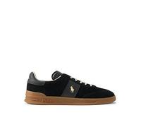 Polo Ralph Lauren Heritage Aera Leather/Suede Sneakers, Black, Size 7, Men Black