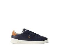 Polo Ralph Lauren Heritage Court Leather Trainers, Navy, Size 7, Men Navy