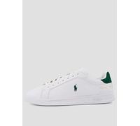 Polo Ralph Lauren Heritage Court Signature Leather Sneakers, White, Size 7, Men White
