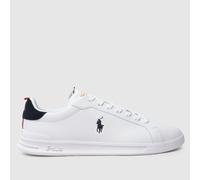Polo Ralph Lauren Heritage Court Trainers in White & Navy UK 10 (EU 44)