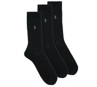 Polo Ralph Lauren High socks EGYPT RIB CREW 3 PACK in Black 5 / 8