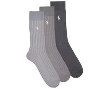 Polo Ralph Lauren High socks EGYPTIAN 3PK CREW SOCK 3 PACK in Grey 9 / 12