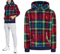 Polo Ralph Lauren Hoodie Royal Crimson Plaid Jacket Sweater XXL