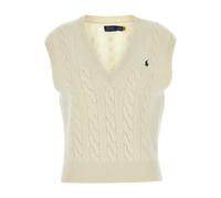 Polo Ralph Lauren Jackets - female - Polo Ralph Lauren - V-neck Knitwear - White - S - Knitwear S