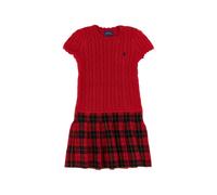 POLO RALPH LAUREN KIDS cable-knit tartan-print dress - Red 6 mths