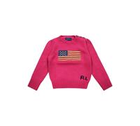 POLO RALPH LAUREN KIDS flag-intarsia jumper - Pink 2T-3T-4T-4-5-6-8-10-12-14