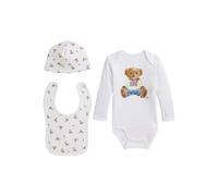 POLO RALPH LAUREN KIDS Polo Bear babygrow (set of three) - White Newborn-3 mths-6 mths-9 mths-0-3 mths-0-6 mths-0-9 mths