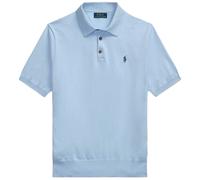 Polo Ralph Lauren Mens Cotton Knitted Polo Shirt - Colour: 502 Office Blue - Size: Large