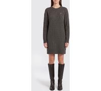 POLO RALPH LAUREN Knit Wool Sheath Mini Dress with Embroidered Pony Logo - Size: M - female