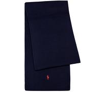 Polo Ralph Lauren Logo-embroidered Ribbed Wool Scarf - Navy - One Size