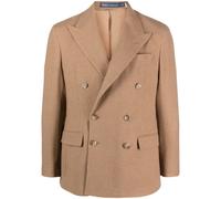 Polo Ralph Lauren logo-patch double-breasted sport jacket - Brown 40-42-44-46