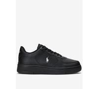Polo Ralph Lauren Masters Court Leather Trainers - Black/Black, Black/Black, Size 10, Men Black/Black