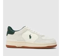 Polo Ralph Lauren Masters Court Trainers in White & Green UK 7 (EU 41)