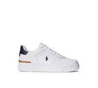 Polo Ralph Lauren Mastes Court Pp Trainer, White/Navy, Size 9, Men White/Navy