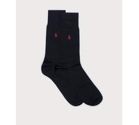 Polo Ralph Lauren Mens Two Pack Flat Knit Socks - Colour: 003 New Black - Size: 9-12 9-12