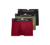 Polo Ralph Lauren Mens 3 Pack Classic Stretch Cotton Trunks, Black/Olive/Red Boxers BLACK OLIVE WINE M