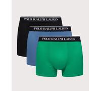 Polo Ralph Lauren Mens 3 Pack Classic Stretch Cotton Trunks - Colour: 201 Delta Blue/Chroma Green/Black - Size: Large
