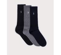 Polo Ralph Lauren Crew PP 3 Pack Socks Navy / Charcoal / Black