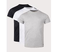 Polo Ralph Lauren Mens 3 Pack Slim Fit Crewneck Loungewear T-Shirt - Colour: 002 3Pk White/Black/Andover Heather - Size: XXL